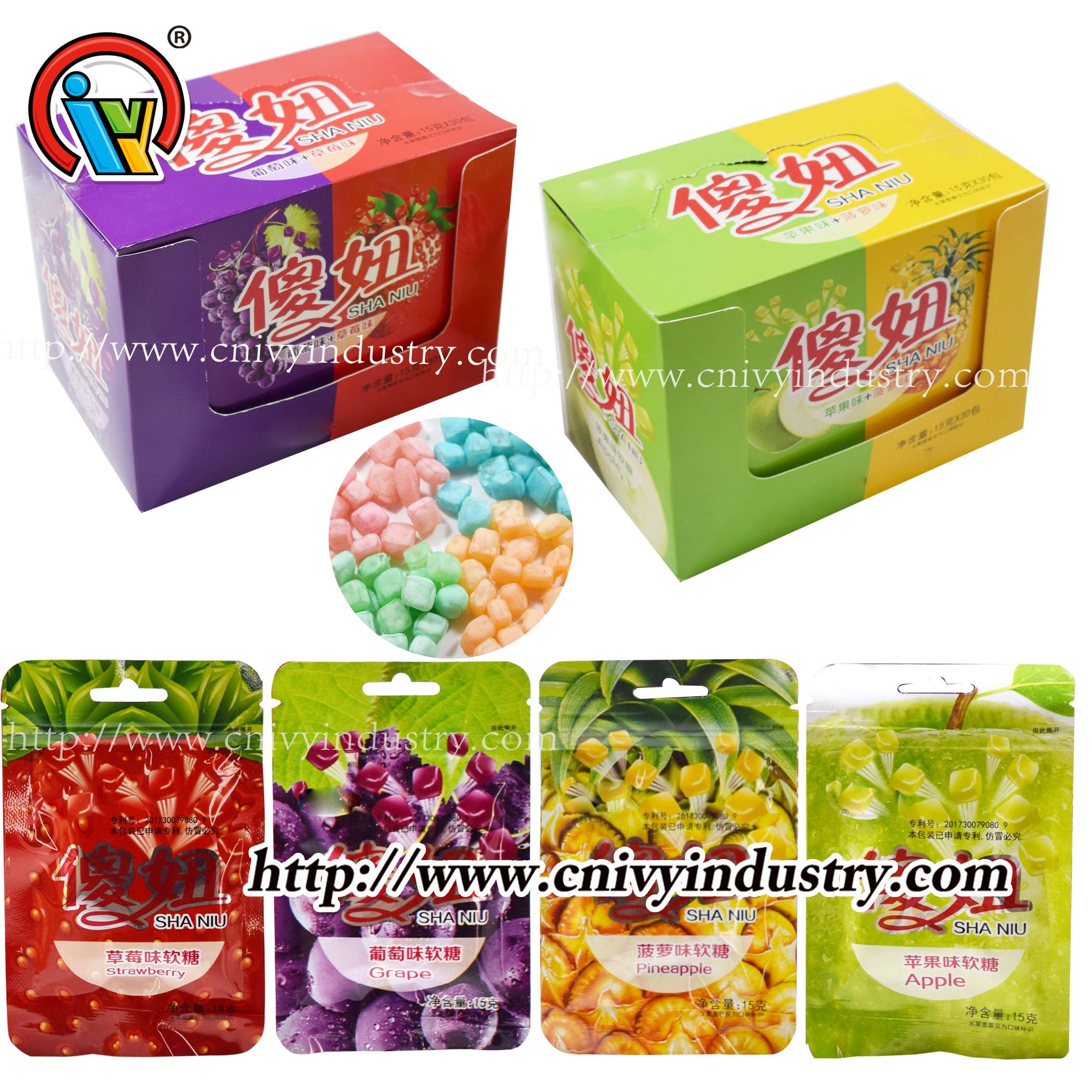 halal rūgštus saldžių vaisių skonio kramtomųjų guminių saldainių gamintojas