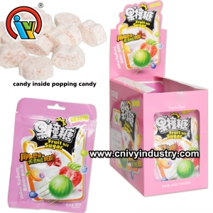 vaisių skonio tabletės saldainiai popping saldainių viduje