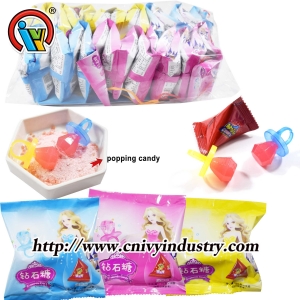 žiediniai ledinukų saldainiai su popping saldainiais