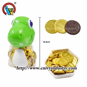 Šokoladiniai saldainiai iš monetų vaikams