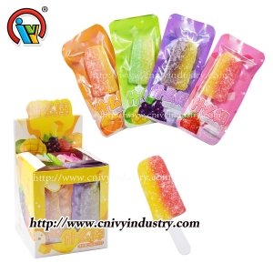 gumy lollipop candy double color candy gummy
